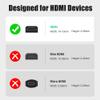 AGVEE 2 Pack (Long Side Inward) 180 Degree Angled HDMI Male to HDMI Female Adapter, U-Shaped 8K@60HZ Converter Coupler Connector Extender for Portable Display Monitor Accessories, Black view 4