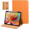 DTTO for iPad Pro 13 inch Case (M5/M4) 2025/2024, Premium Leather Business Folio Stand Cover with Pencil Holder - Auto Wake/Sleep & Multiple Viewing Angles, Built in Hand Strap & Pocket, Orange view 1