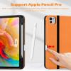 DTTO for iPad Pro 13 inch Case (M5/M4) 2025/2024, Premium Leather Business Folio Stand Cover with Pencil Holder - Auto Wake/Sleep & Multiple Viewing Angles, Built in Hand Strap & Pocket, Orange view 3