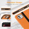 DTTO for iPad Pro 13 inch Case (M5/M4) 2025/2024, Premium Leather Business Folio Stand Cover with Pencil Holder - Auto Wake/Sleep & Multiple Viewing Angles, Built in Hand Strap & Pocket, Orange view 4
