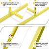 COLRASN Arch Backdrop Stand Set of 2 Metal Wedding Arches 7.2FT & 6FT Balloon Frame for Birthday Party Graduations, Holiday Ceremony - Ideal for Flowers and Garden Decor, Gold Yellow view 2
