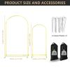 COLRASN Arch Backdrop Stand Set of 2 Metal Wedding Arches 7.2FT & 6FT Balloon Frame for Birthday Party Graduations, Holiday Ceremony - Ideal for Flowers and Garden Decor, Gold Yellow view 3