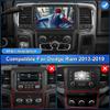 Junsun 5G WiFi Car Stereo for Dodge Ram 1500 2500 3500 2013-2019, Wireless CarPlay/Android Auto,9" HD IPS Display Support Cargo Rearview GPS DSP RDS BT AM/FM Auto AC 2GB+32GB ROM view 2