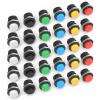 UBANU 30Pcs R13-507 Momentary Push Button, 2-Pin Self-Resetting Mini No Lock Round SPST NO Switch view 1