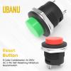 UBANU 30Pcs R13-507 Momentary Push Button, 2-Pin Self-Resetting Mini No Lock Round SPST NO Switch view 2