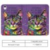 Amoewccr Colorful Cat Purple Graffiti Case for iPad iPad mini 5/4/3/2/1(7.9- Inch) iPad mini 6 (8.3-inch, 2021) with Pencil Holder, Protective Case with Soft TPU Back, Auto Sleep/Wake Cover view 4