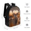 GHBNK Backpacks for Women Men Travel Backpack Cute Casual Daypack Hiking Backpack Antler Red Deer Laptop Bag, 42x30.5cm, Style view 2
