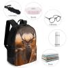 GHBNK Backpacks for Women Men Travel Backpack Cute Casual Daypack Hiking Backpack Antler Red Deer Laptop Bag, 42x30.5cm, Style view 4