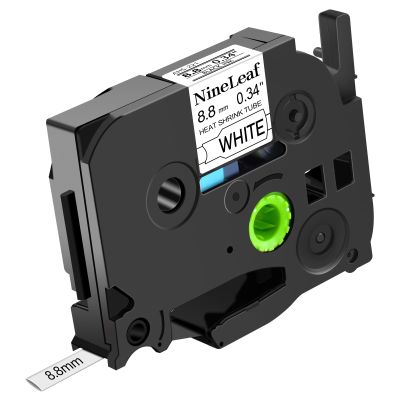 NineLeaf 40PKCompatible for Ptouch HSe-221 HSe221 HS-221 HS221 8.8mm 0.34 Black on White Heat Shrink Tubes for PT-9600 PT-9700PC PT-9800PCN PT-2410 Label Maker Tapes