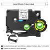 NineLeaf 40PKCompatible for Ptouch HSe-221 HSe221 HS-221 HS221 8.8mm 0.34 Black on White Heat Shrink Tubes for PT-9600 PT-9700PC PT-9800PCN PT-2410 Label Maker Tapes view 2