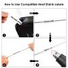 NineLeaf 40PKCompatible for Ptouch HSe-221 HSe221 HS-221 HS221 8.8mm 0.34 Black on White Heat Shrink Tubes for PT-9600 PT-9700PC PT-9800PCN PT-2410 Label Maker Tapes view 3