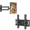 Alrhipvm Fixed TV Wall Mount for 14-43 Inches Flat Screen TVs, with Mount for Echo Show 15 Full Motion Monitor Wall Mount for 10-30 TVs