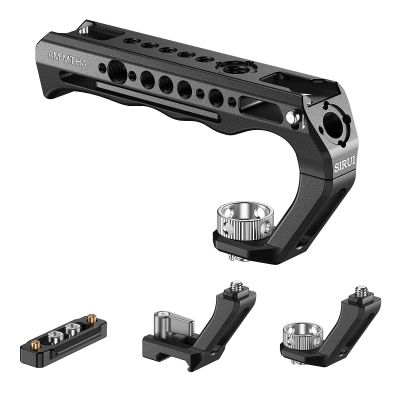 SIRUI Top Handle with Locating Mount for ARRI and NATO Mount, All-Aluminium Camera Cage Handle Grip with Cold Shoe with Safety Pin, Multiple Threaded Holes, AM-MTHA, Pack of 1
