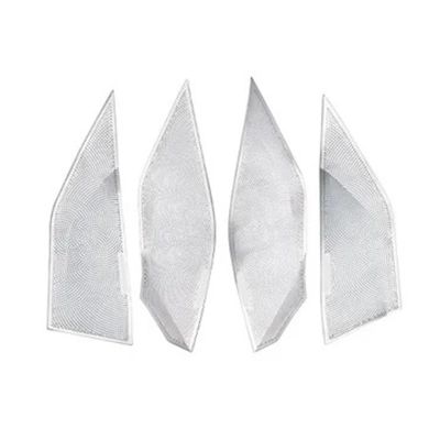 VNFEJEJR Fit for BMW 3 Series G20 2019-2023 Steel Speaker Trim Cover Car Door Speakers Stereo Decorate Cover Door Audio Speaker Cover(Door Speaker Silver)
