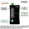PROCET Gigabit PoE Switch 4-Port Din Rail, 90W/Port, Industrial PoE++ Fiber Media Converter with Wide Temp -40F to 149F, SFP Slot, Boost, 12-57V DC Input, IEEE802.3af/802.3at/802.3bt, PT-PIS4PB1S-E view 2