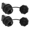 2 Pcs RJ45 Ethernet Cable Connector, IP67 Waterproof, Threaded Connection for LED Display, CCTV, Factory Automation view 2
