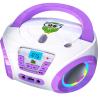 TinyGeeks Tunes Kids Boombox CD Player for Children + FM Radio + Includes Batteries + Purple Radio - CD Player Children with Speakers Children and Toddlers - Purple view 1