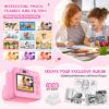 Yosfeng Instant Print Camera for Kids - Christmas Birthday Girls Gifts for Age 3 4 5 6 7 8 9 10 Year Old, 2.4 Inch Screen Kids Instant Camera, Kid Digital Video Cameras Toys with 32 GB SD Card view 4