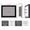 IRXSEE 8-Inch Industrial Embedded Panel PC, Ratio 4:3 Multi-Touchscreen-Monitor,Industrial Touch Screen Panel Computer,WiFi & Built-in Speakers,IP65 Front,Win 11 I5 RAM 8G+512G SSD view 3