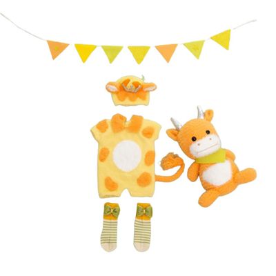 3/5 Pcs Baby Cotton Hat Romper Socks for for Pull Photography P