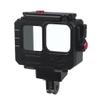 NovelGoal Aluminum Alloy 80 Meters Diving Waterproof Housing Case Underwater Vlog Shell Protective Frame Compatible with Go-pro 12 11 10 9 Action Camera (Combo B,Quick Install)