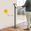 Beelta Tablet Kiosk Floor Stand, Anti-Theft, Rotate Lockable Metal Tablet Enclosure+Aluminum Pole+Metal Base, Compatible with 10.9" iPad 10th, Pro 11" 1 2 3 4, Air 4 5, Air 11"(M2/M3), iPad 11"(A16) view 2