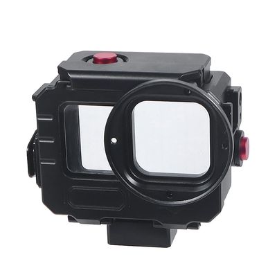 NovelGoal Aluminum Alloy 80 Meters Diving Waterproof Housing Case Underwater Vlog Shell Protective Frame Compatible with Go-pro 12 11 10 9 Action Camera (Combo A,Quick Install)