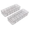 2pcs Cable Management Box with 20 Wire Ties,Cord Organizer Box to Hide Cable,Stackable Clear Power Cord Organizer with 7 Compartments Electronics Organizer for Office Home view 1