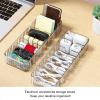 2pcs Cable Management Box with 20 Wire Ties,Cord Organizer Box to Hide Cable,Stackable Clear Power Cord Organizer with 7 Compartments Electronics Organizer for Office Home view 3
