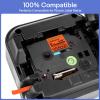 GREENCYCLE Compatible for PTouch Label Maker Tape TZe-B21 TZ-B21 Black on Fluorescent Orange TZe TZ 9mm 0.35'' Laminated Label Tape for PT-D210 PT-D220 PT-D200 PT-H110 PT-D400 view 2