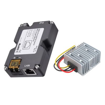DirectNine Basics 320W High Performance GigE PoE Injector, for Dishy Cable Adapter to RJ45, DC Step UP Converter 12V to 48V 6A, & ESD for Standard, Generic81gvn04zau