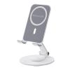 megacom Adjustable Phone Stand, 360 Rotatable, Foldable, Magnetic Holder (White) view 1