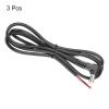 MECCANIXITY 3pcs Replacement 5.5mm x 2.1mm Right Angle 90 Degree DC Power Male Plug Jack to Bare Wire Open End Connector Adapter Pigtail Power Cable Cord for DC Surveillance Camera, 1m view 3