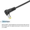 MECCANIXITY 3pcs Replacement 5.5mm x 2.1mm Right Angle 90 Degree DC Power Male Plug Jack to Bare Wire Open End Connector Adapter Pigtail Power Cable Cord for DC Surveillance Camera, 1m view 4