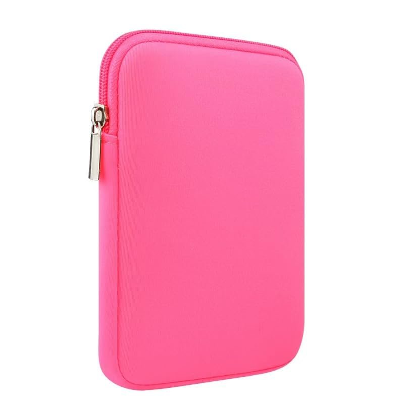 6 Inch Neoprene Sleeve Case Pouch Bag E-Reader Protect Cover Compatible with E-Reader 2022, 2019, Oasis, Kids (Red)