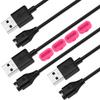 QHBAMD 3 Pack Compatible for Garmin Instinct 2/2S/2X/Tide/Tactical Watch Charger Cable,Replacement Charging Cable USB A 3.3ft/1M with Charger Port Protector Anti Dust Plug view 1