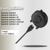 QHBAMD 3 Pack Compatible for Garmin Instinct 2/2S/2X/Tide/Tactical Watch Charger Cable,Replacement Charging Cable USB A 3.3ft/1M with Charger Port Protector Anti Dust Plug view 2