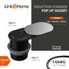 Link2Home 2 Pack Space Saver Grommet Socket 1-Power-Outlet USB A/C Port 3.1 Amp Splash Resistant in Stainless-Steel, Overload Protection view 3