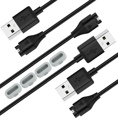 QHBAMD 3 Pack Smartwatch Charger Cable Compatible for Garmin Approach S60/S62/X10,USB A Cable Compatible with Garmin Tactix Delta/EPIX 2/Swim 2/D2 Charlie/Quatix 5 Watch Accessories