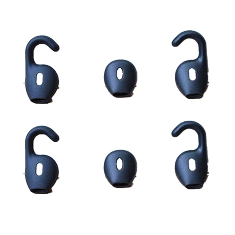 Silicone Eargels Earbuds Bluetooth Headset Ear Tips for Jabra Talk 45/Stealth/Boost Earhook Black
