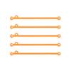 Wooden Camera Cine Magnetic Silicone Cable Ties, Cord Organizer, Set of 5 (Neon Orange, 175mm) view 1