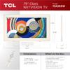 TCL 75 Inch Class NXTVISION Series Picture Frame Canvas Art TV | 75A300W, 2024 Model | QLED 4K HDR Smart Google TV | 120HZ Dolby Atmos Audio | Voice Remote Alexa Google Apple Streaming Television view 2