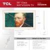 TCL 55 Inch Class NXTVISION Series Picture Frame Canvas Art TV | 55A300W, 2024 Model | QLED 4K HDR Smart Google TV | 120HZ Dolby Atmos Audio | Voice Remote Alexa Google Apple Streaming Television view 4