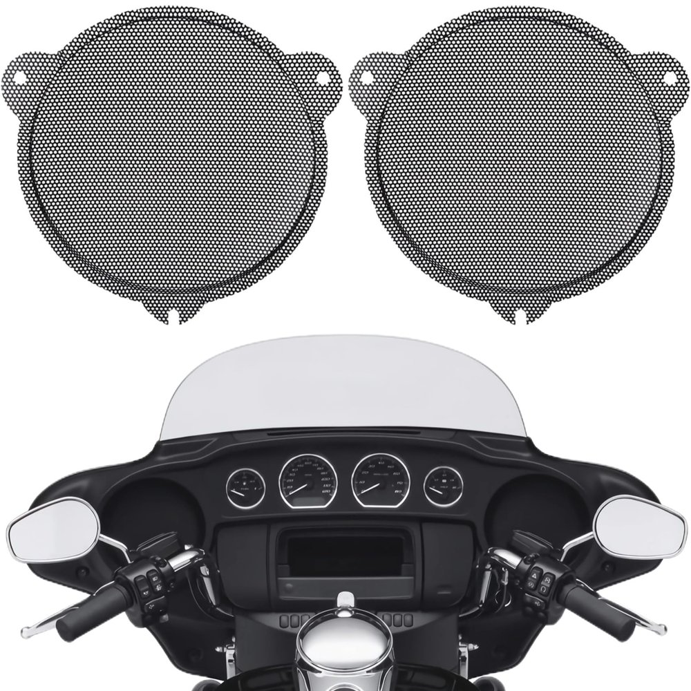 AC-MTORC 2014-2023 6.5" Batwing Fairing Mesh Speaker Grills Cover for Harley Touring Electra Glide Street Glide Trike Tri Glide Ultra Limited