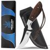 Break Edge Handcrafted Cowboy Hunting Knife with Leather Sheath Premium Handle Best Gift for Boy Friend and Father Day. (Brown) view 1