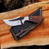 Break Edge Handcrafted Cowboy Hunting Knife with Leather Sheath Premium Handle Best Gift for Boy Friend and Father Day. (Brown) view 3