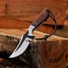 Break Edge Handcrafted Cowboy Hunting Knife with Leather Sheath Premium Handle Best Gift for Boy Friend and Father Day. (Brown) view 4