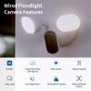 Arlo Wired Floodlight Camera, Home Security Camera with 2K Video and HDR, 2000 Lumens, Integrated Siren, Weather-Resistant, Color Night Vision, 160 Field of View, 2-Way Audio, White (2025) view 2