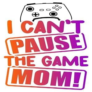 2 (Pieces) 3" and 5" Stickers n Decals I Cant Pause The Game Mom - Motivational Sticker Vinyl Decal Sticker, Waterproof for Cars, Laptop, Phone and More,