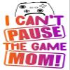 2 (Pieces) 3" and 5" Stickers n Decals I Cant Pause The Game Mom - Motivational Sticker Vinyl Decal Sticker, Waterproof for Cars, Laptop, Phone and More, view 1